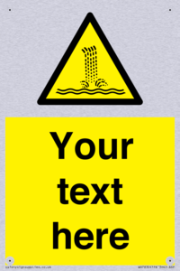 Custom warning artificial waterfall